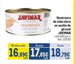 Makro JAVIMAR Ventresca de atún claro en aceite de girasol oferta
