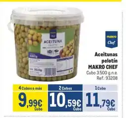 Makro MAKRO CHEF Aceitunas pelotín oferta