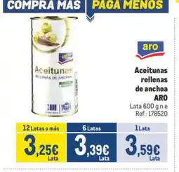 Makro ARO Aceitunas rellenas de anchoa oferta