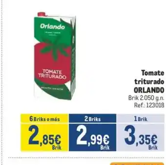 Makro ORLANDO Tomate triturado oferta