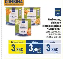 Makro METRO CHE Garbanzos, alubias y lentejas cocidas oferta