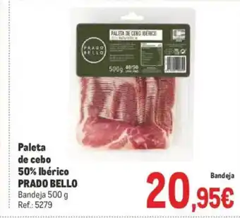 Makro PRADO BELLO Paleta de cebo 50% Ibérico oferta