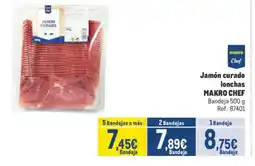 Makro MAKRO CHEF Jamón curado lonchas oferta