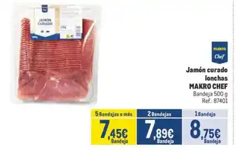 Makro MAKRO CHEF Jamón curado lonchas oferta