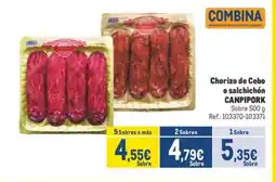 Makro CANPIPORK Chorizo de Cebo o salchichón oferta