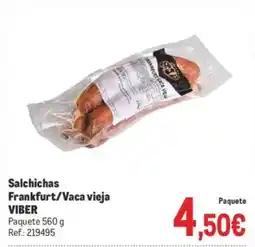 Makro VIBER Salchichas Frankfurt/Vaca vieja oferta