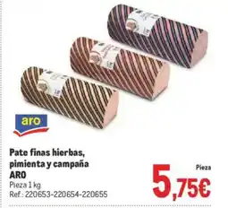 Makro ARO Pate finas hierbas, pimienta y campaña oferta