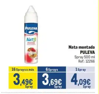 Makro PULEVA Nata montada oferta