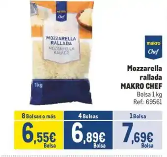 Makro MAKRO CHEF Mozzarella rallada oferta