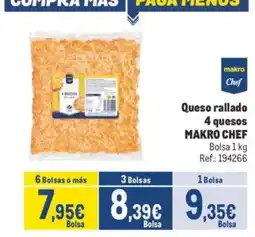 Makro MAKRO CHEF Queso rallado 4 quesos oferta