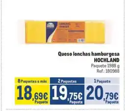 Makro HOCHLAND Queso lonchas hamburgesa oferta