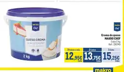 Makro MAKRO CHEF Crema de queso oferta