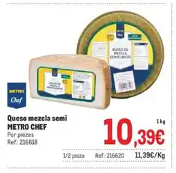 Makro METRO CHEF Queso mezcla semi oferta