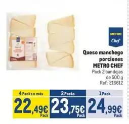 Makro METRO CHEF Queso manchego porciones oferta