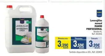 Makro MAKRO PROFESSIONAL Lavavajillas manual oferta