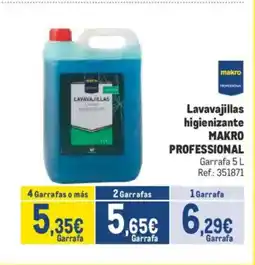 Makro MAKRO PROFESSIONAL Lavavajillas higienizante oferta