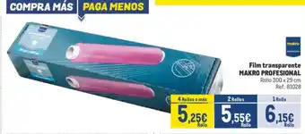 Makro MAKRO PROFESSIONAL Film transparente oferta