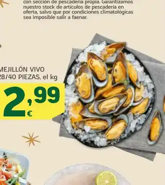 HiperDino Mejillones 28/40 piezas oferta