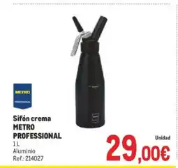 Makro METRO PROFESSIONAL Sifón crema oferta