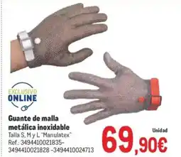 Makro Guante de malla metálica inoxidable oferta