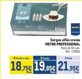 Makro METRO PROFESSIONAL Cargas sifón crema oferta