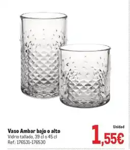Makro Vaso Ambar bajo o alto oferta