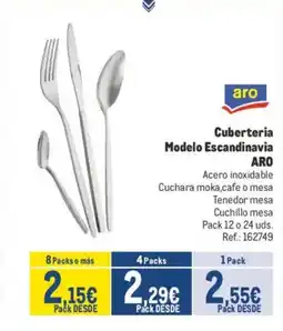 Makro ARO Cuberteria Modelo Escandinavia oferta
