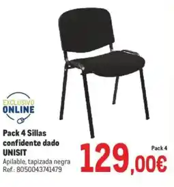 Makro Pack 4 Sillas confidente dado oferta