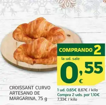 HiperDino Croissant curvo artesano de margarita 75 g oferta
