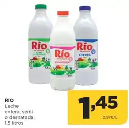 Alimerka RIO Leche entera, semi o desnatada oferta