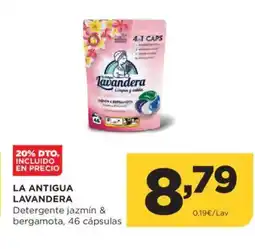 Alimerka LA ANTIGUA LAVANDERA Detergente jazmín & bergamota, 46 cápsulas oferta