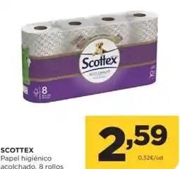 Alimerka SCOTTEX Papel higiénico acolchado, 8 rollos oferta