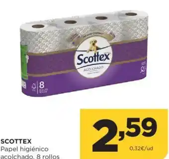 Alimerka SCOTTEX Papel higiénico acolchado, 8 rollos oferta