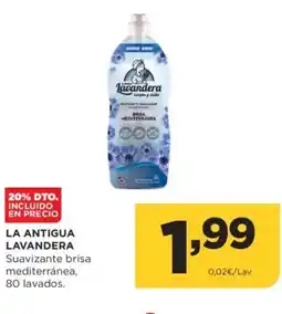 Alimerka LA ANTIGUA LAVANDERA Suavizante brisa mediterránea, 80 lavados oferta