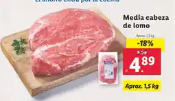 Lidl Media cabeza de lomo oferta