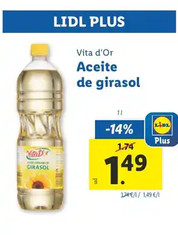 Lidl VITA D'OR Aceite de girasol oferta