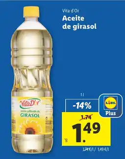 Lidl VITA D'OR Aceite de girasol oferta