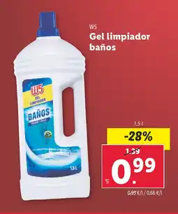 Lidl W5 Gel limpiador baños oferta