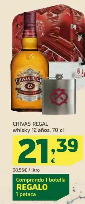 HiperDino Whisky 12 años 70 cl chivas regal oferta