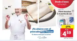 Lidl OCEAN SEA Filete bacalao al punto de sal oferta