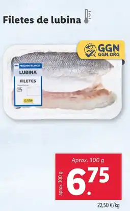 Lidl Filetes de lubina oferta