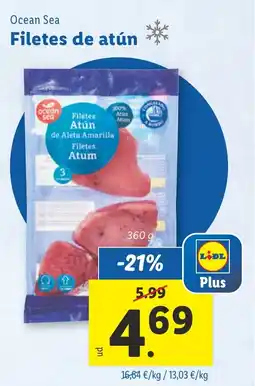 Lidl OCEAN SEA Filetes de atún oferta