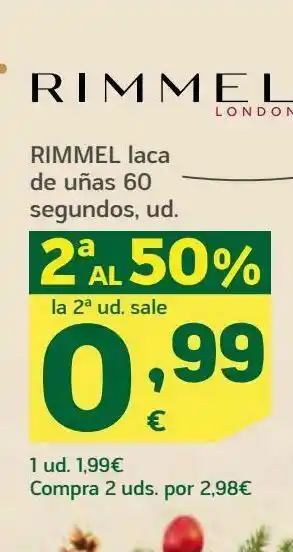 HiperDino rimmellaca de uñas 60 segundos, ud oferta