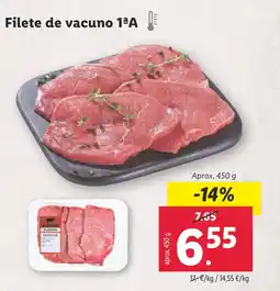 Lidl Filete de vacuno 1ªA oferta