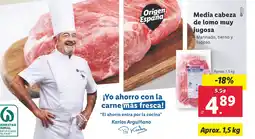 Lidl Media cabeza de lomo muy jugosa oferta