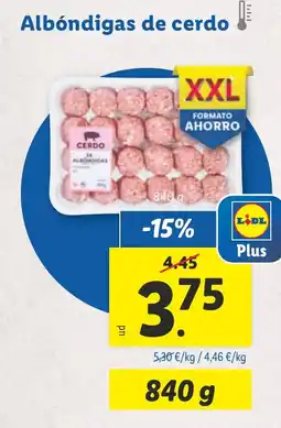 Lidl Albóndigas de cerdo oferta
