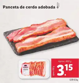 Lidl Panceta de cerdo adobada oferta