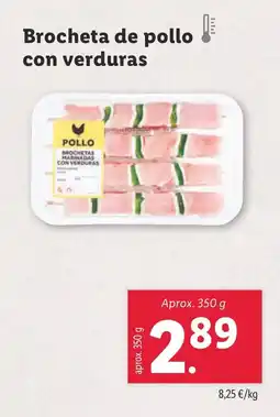 Lidl Brocheta de pollo con verduras oferta