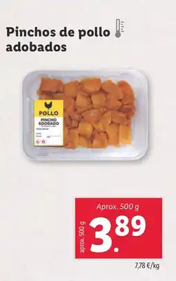Lidl Pinchos de pollo adobados oferta