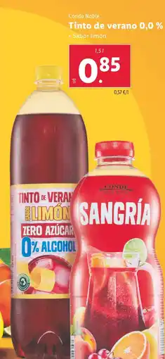 Lidl CONDE NOBLE Tinto de verano 0,0 % oferta